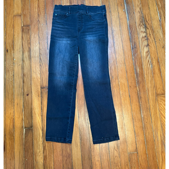 Spanx Ankle Straight Leg Black Wash Jeans 20355R - Picture 3 of 7